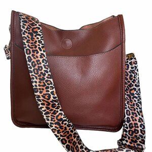 COCO + CARMEN Brown Leather Bag / Tiger Strap/ Bohemian Style
